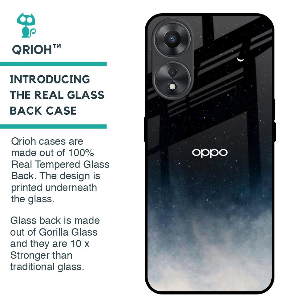 Aesthetic Sky Glass Case for Oppo A58 5G