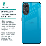 Blue Aqua Glass Case for Oppo A58 5G