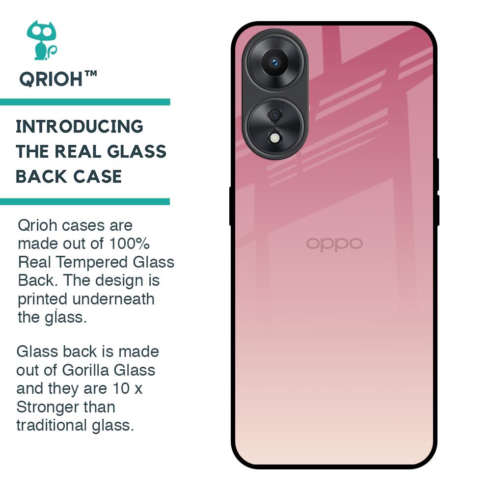 Blooming Pink Glass Case for Oppo A58 5G