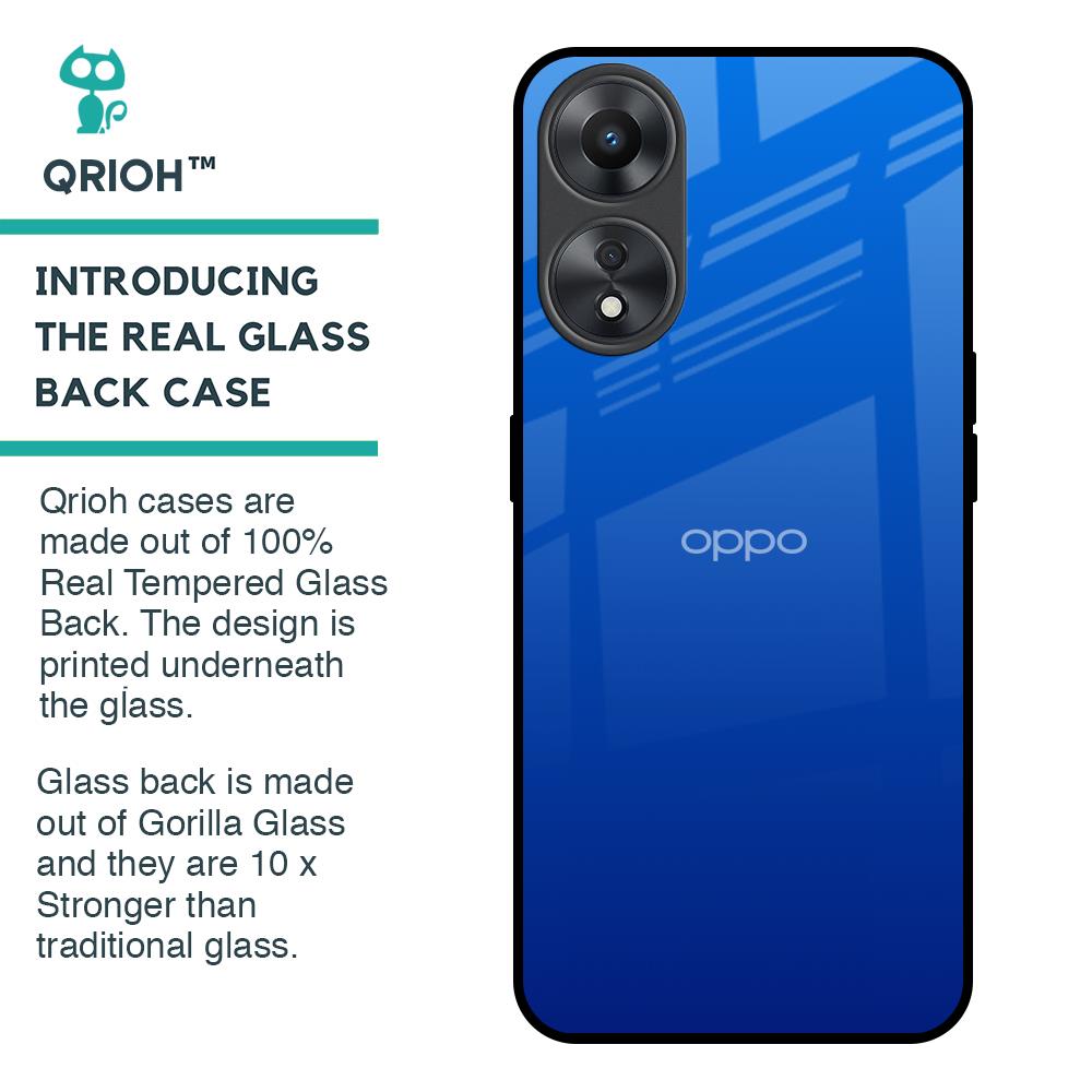 Egyptian Blue Glass Case for Oppo A58 5G