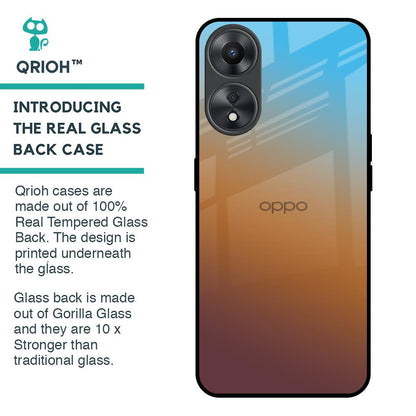 Rich Brown Glass Case for Oppo A58 5G