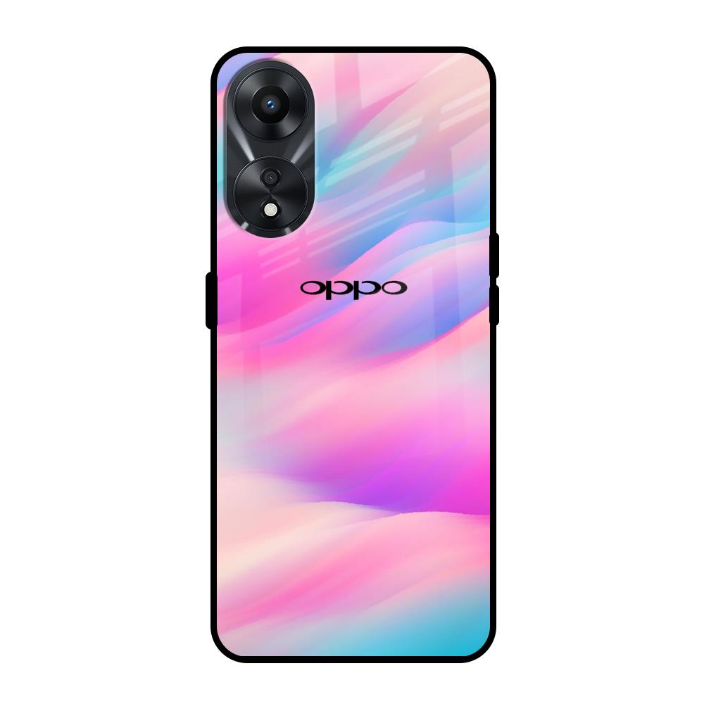 Colorful Waves Oppo A58 5G Glass Cases & Covers Online