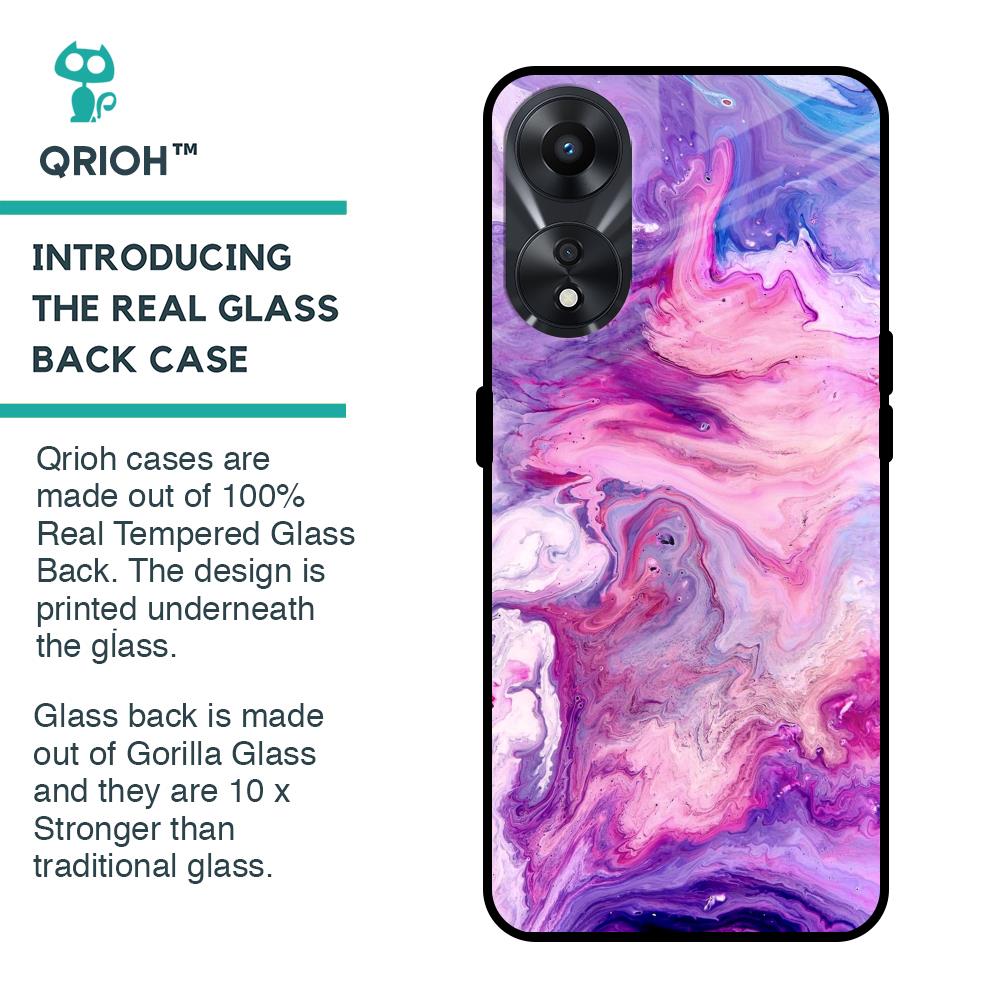 Cosmic Galaxy Glass Case for Oppo A58 5G
