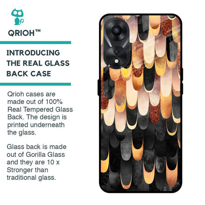 Bronze Abstract Glass Case for Oppo A58 5G