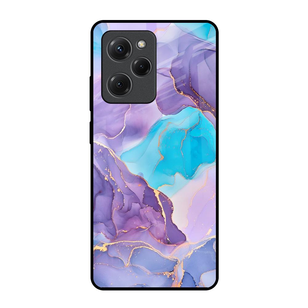 Alcohol ink Marble Poco X5 Pro 5G Glass Back Cover Online