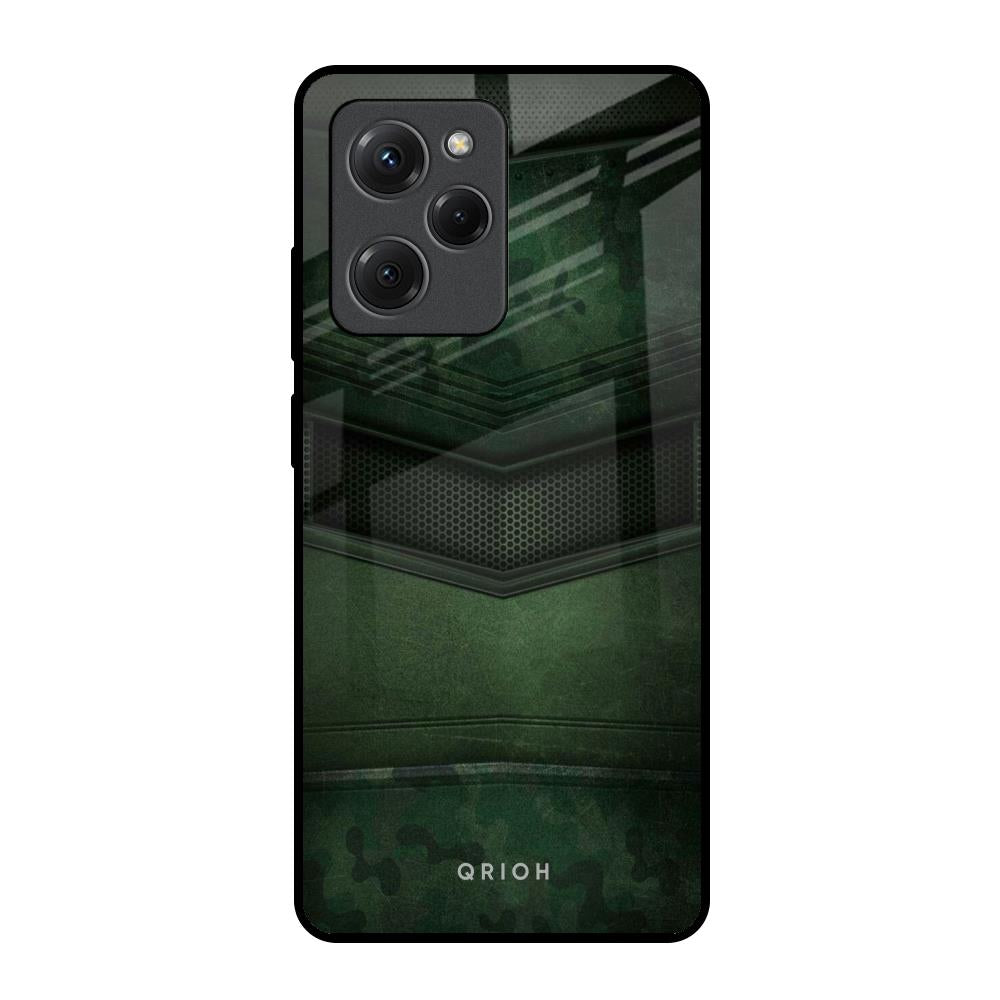 Green Leather Poco X5 Pro 5G Glass Back Cover Online