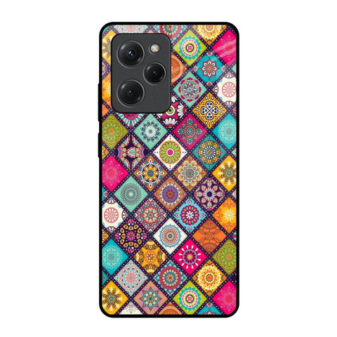 Multicolor Mandala Poco X5 Pro 5G Glass Back Cover Online