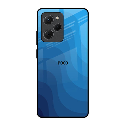 Blue Wave Abstract Poco X5 Pro 5G Glass Back Cover Online