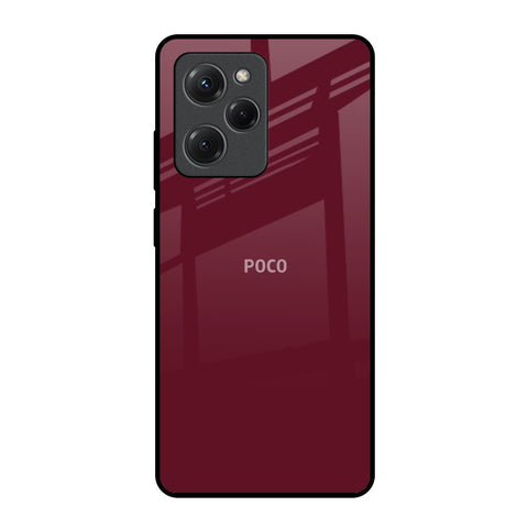 Classic Burgundy Poco X5 Pro 5G Glass Back Cover Online