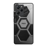 Hexagon Style Poco X5 Pro 5G Glass Back Cover Online