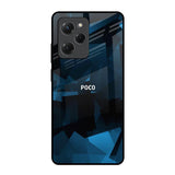Polygonal Blue Box Poco X5 Pro 5G Glass Back Cover Online