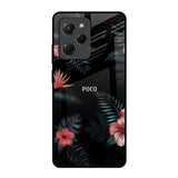 Tropical Art Flower Poco X5 Pro 5G Glass Back Cover Online