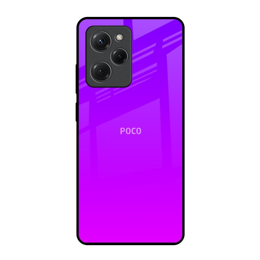 Purple Pink Poco X5 Pro 5G Glass Back Cover Online