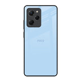 Pastel Sky Blue Poco X5 Pro 5G Glass Back Cover Online