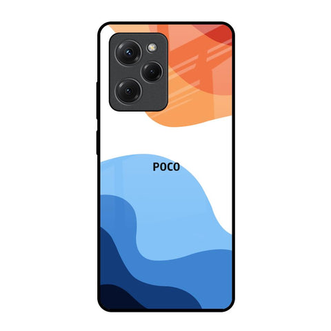 Wavy Color Pattern Poco X5 Pro 5G Glass Back Cover Online