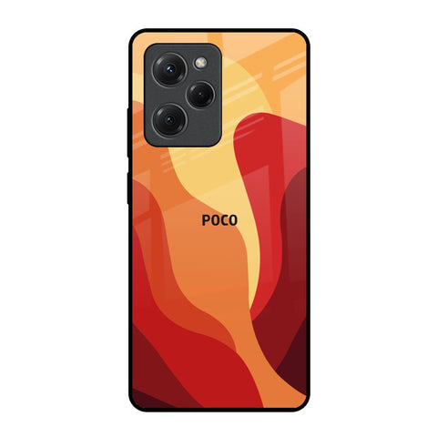 Magma Color Pattern Poco X5 Pro 5G Glass Back Cover Online