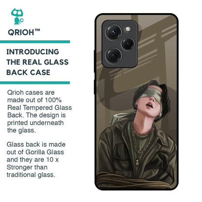 Blind Fold Glass Case for Poco X5 Pro 5G