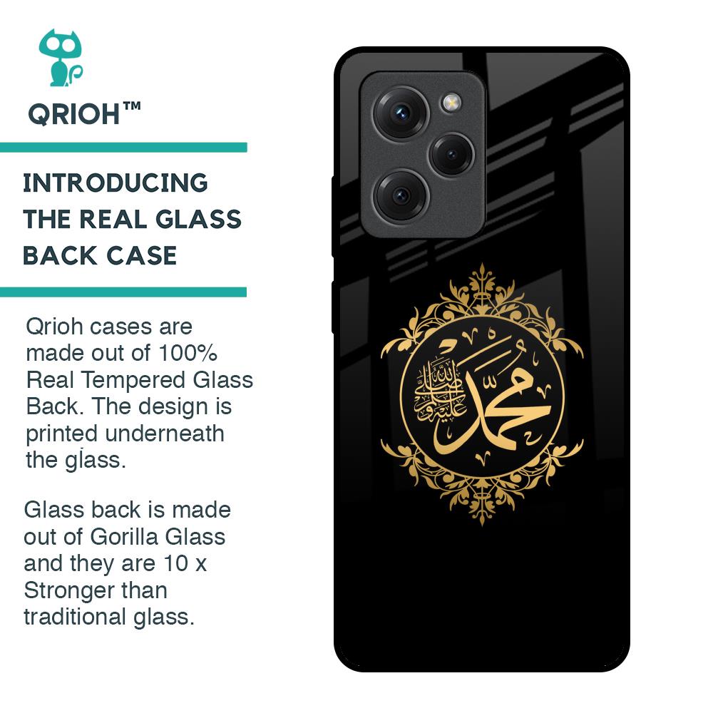 Islamic Calligraphy Glass Case for Poco X5 Pro 5G