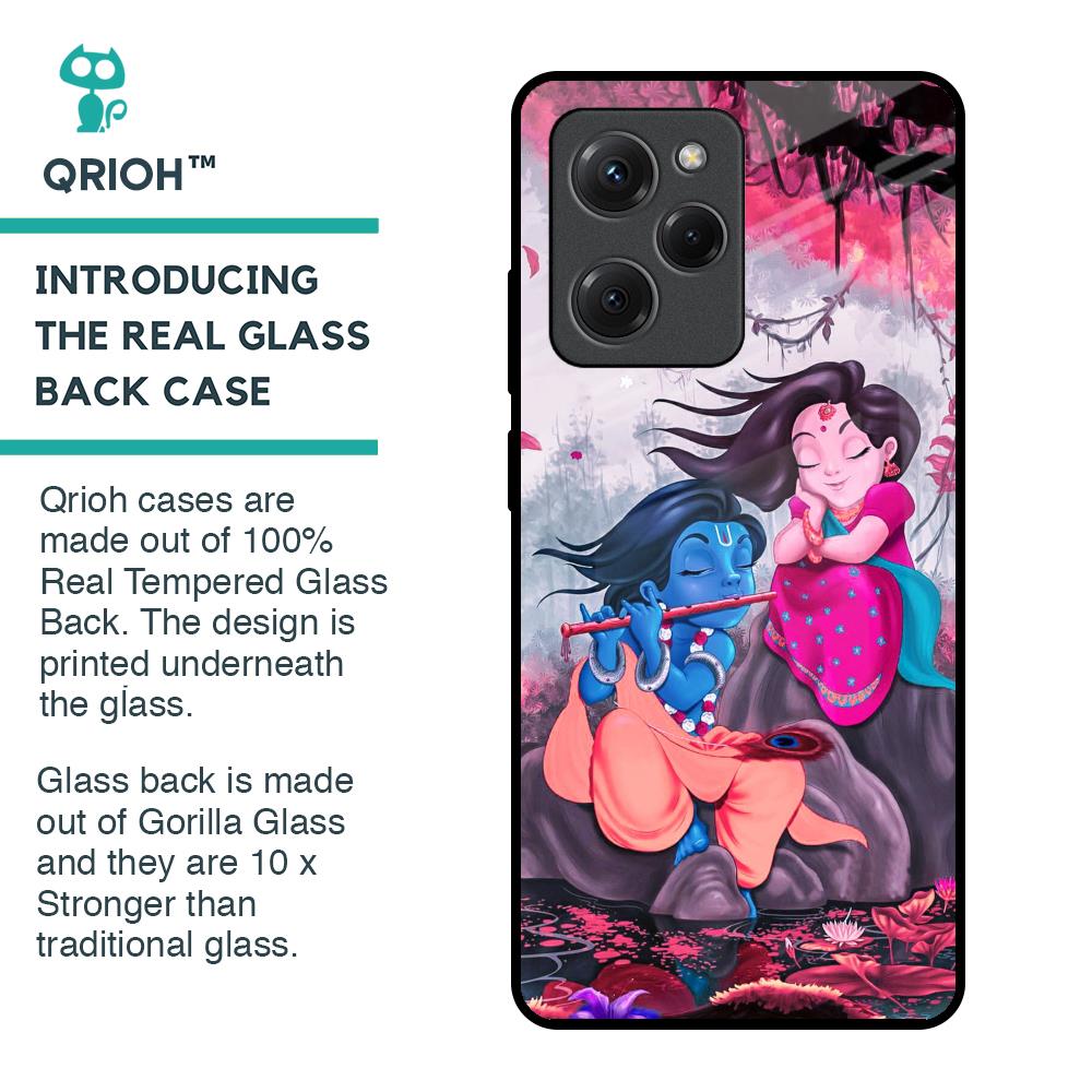Radha Krishna Art Glass Case for Poco X5 Pro 5G