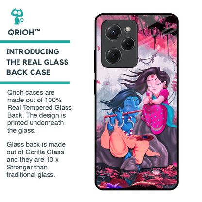 Radha Krishna Art Glass Case for Poco X5 Pro 5G