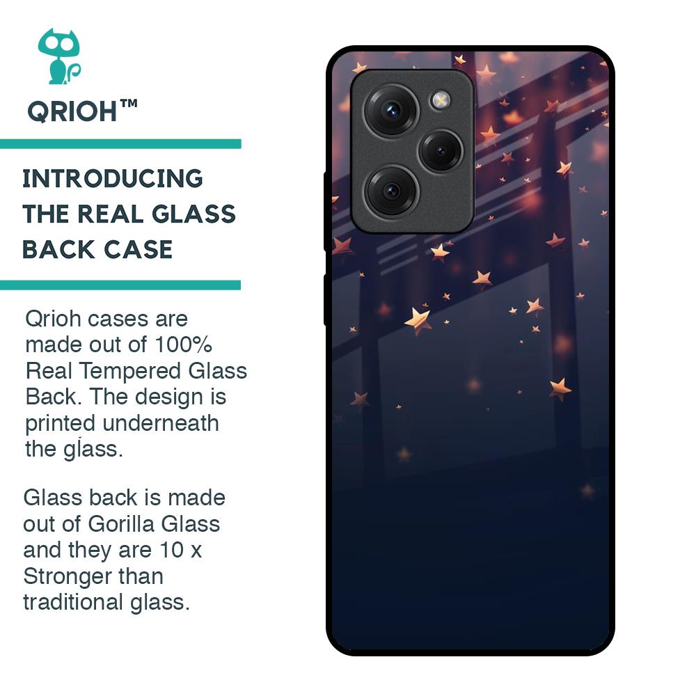 Falling Stars Glass Case For Poco X5 Pro 5G