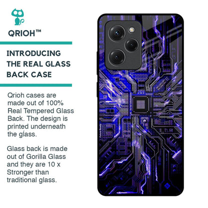 Techno Color Pattern Glass Case For Poco X5 Pro 5G