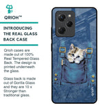 Kitty In Pocket Glass Case For Poco X5 Pro 5G