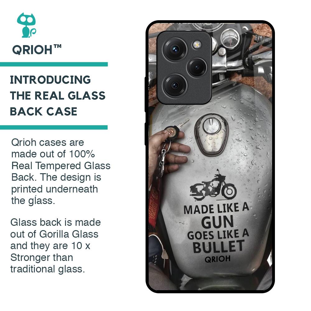 Royal Bike Glass Case for Poco X5 Pro 5G