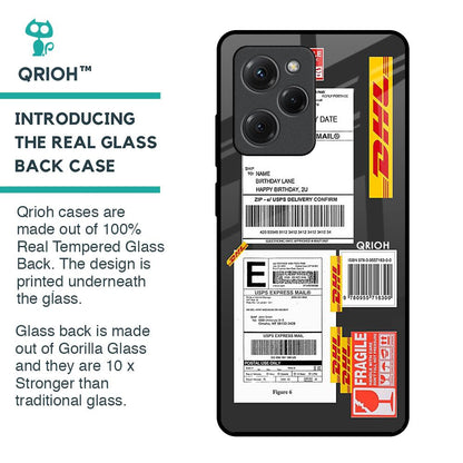 Cool Barcode Label Glass Case For Poco X5 Pro 5G