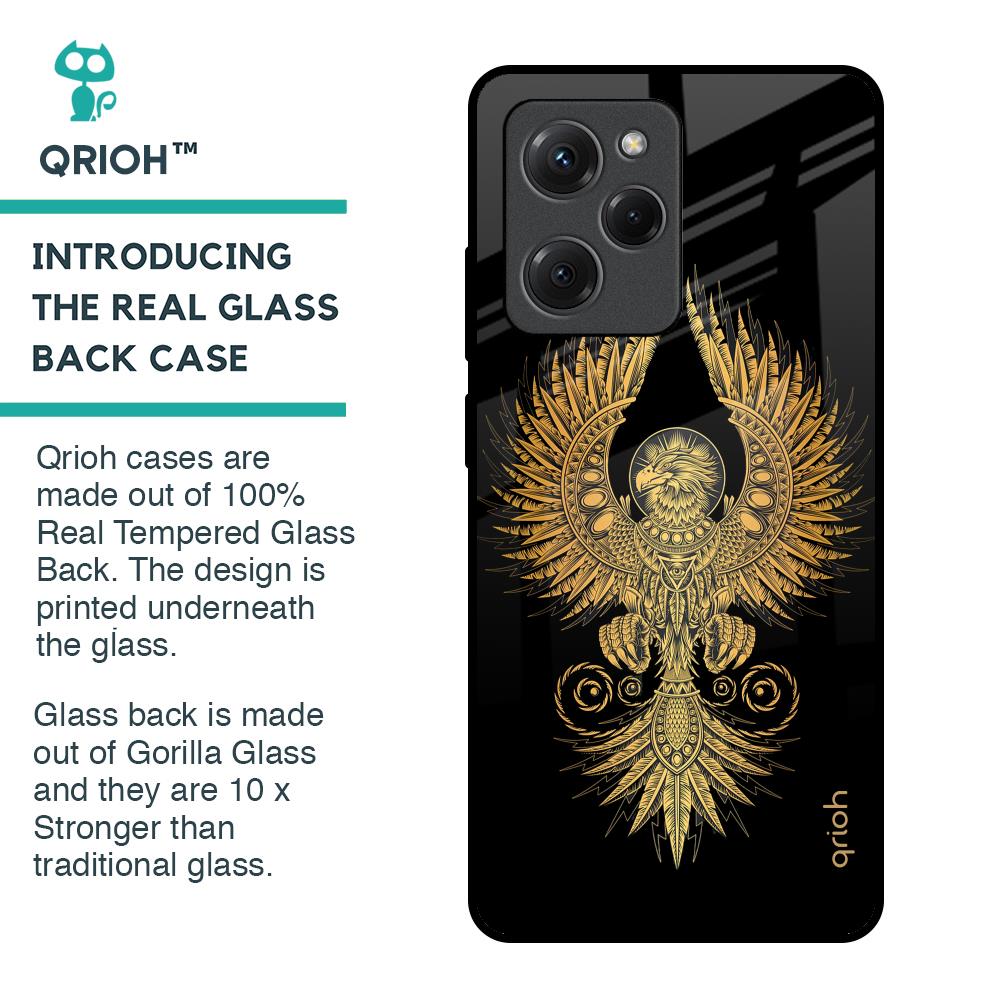 Mythical Phoenix Art Glass Case for Poco X5 Pro 5G