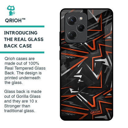 Vector Art Glass Case for Poco X5 Pro 5G