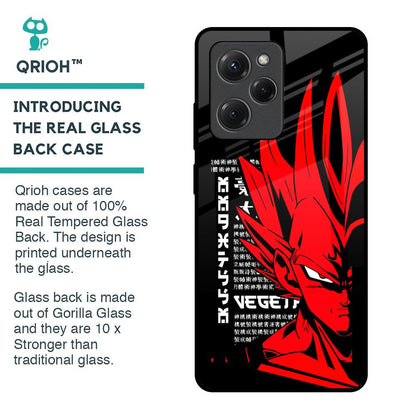 Red Vegeta Glass Case for Poco X5 Pro 5G