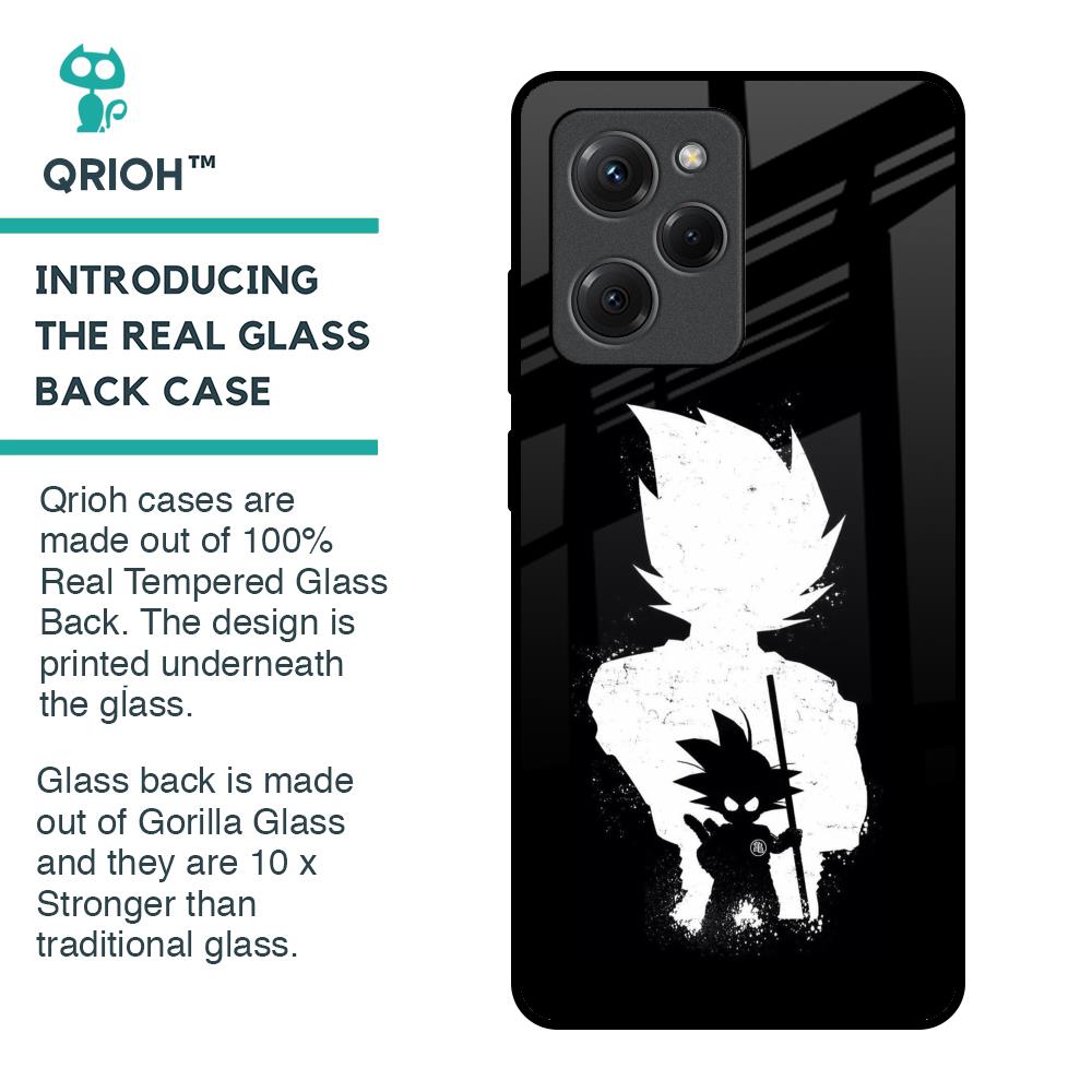 Monochrome Goku Glass Case for Poco X5 Pro 5G