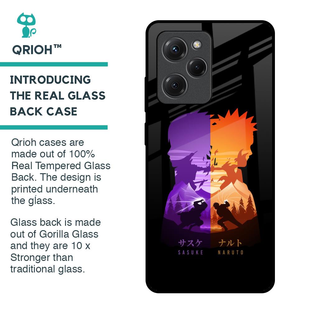 Minimalist Anime Glass Case for Poco X5 Pro 5G