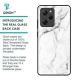 Modern White Marble Glass Case for Poco X5 Pro 5G
