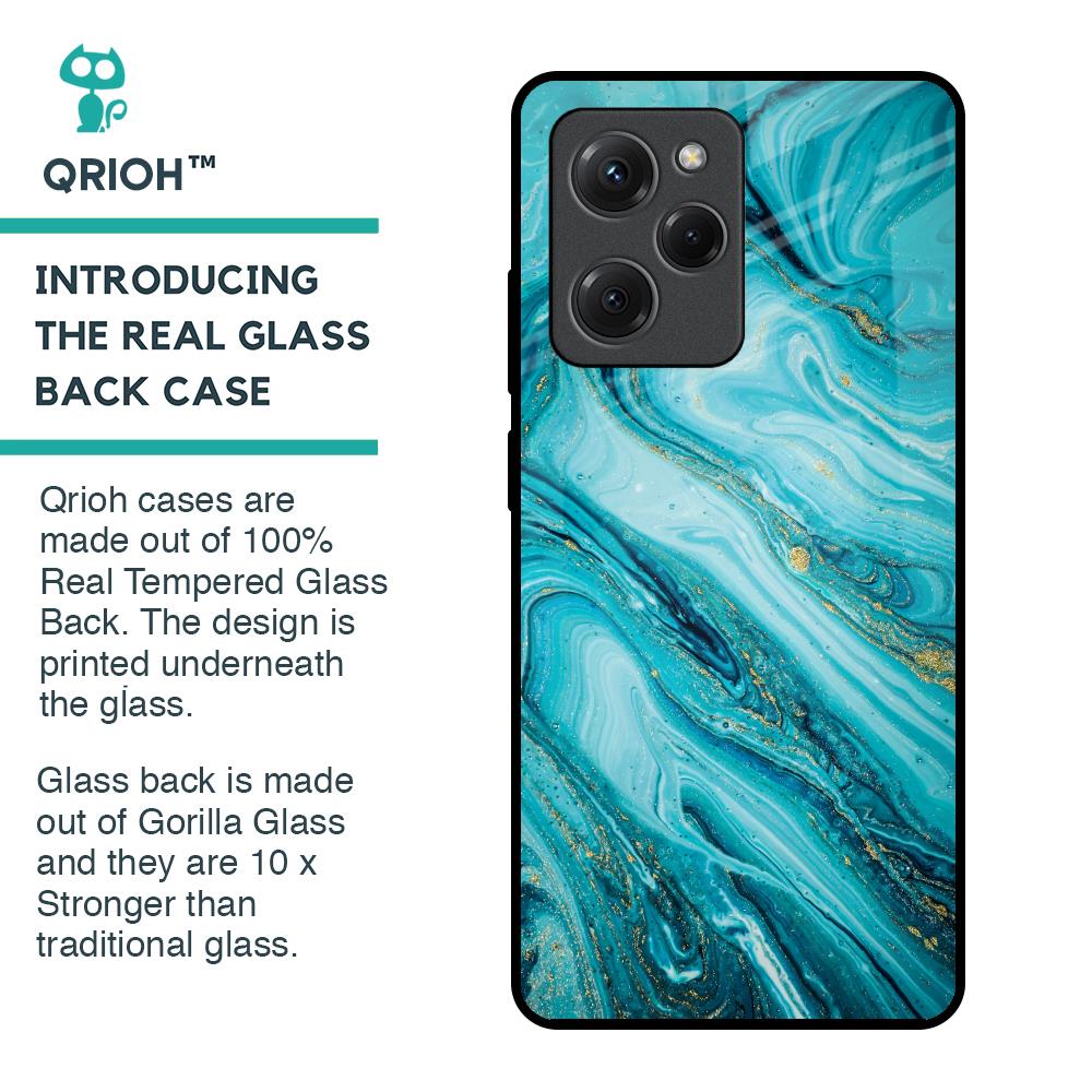 Ocean Marble Glass Case for Poco X5 Pro 5G
