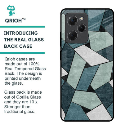 Abstact Tiles Glass Case for Poco X5 Pro 5G