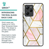 Geometrical Marble Glass Case for Poco X5 Pro 5G