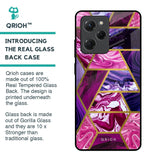 Electroplated Geometric Marble Glass Case for Poco X5 Pro 5G