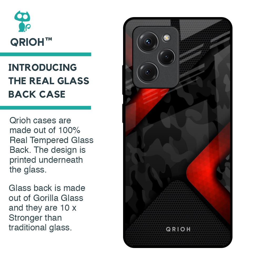 Modern Camo Abstract Glass Case for Poco X5 Pro 5G