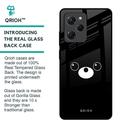 Cute Bear Glass Case for Poco X5 Pro 5G