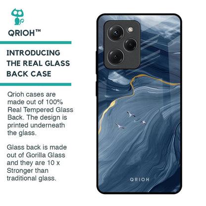 Deep Ocean Marble Glass Case for Poco X5 Pro 5G