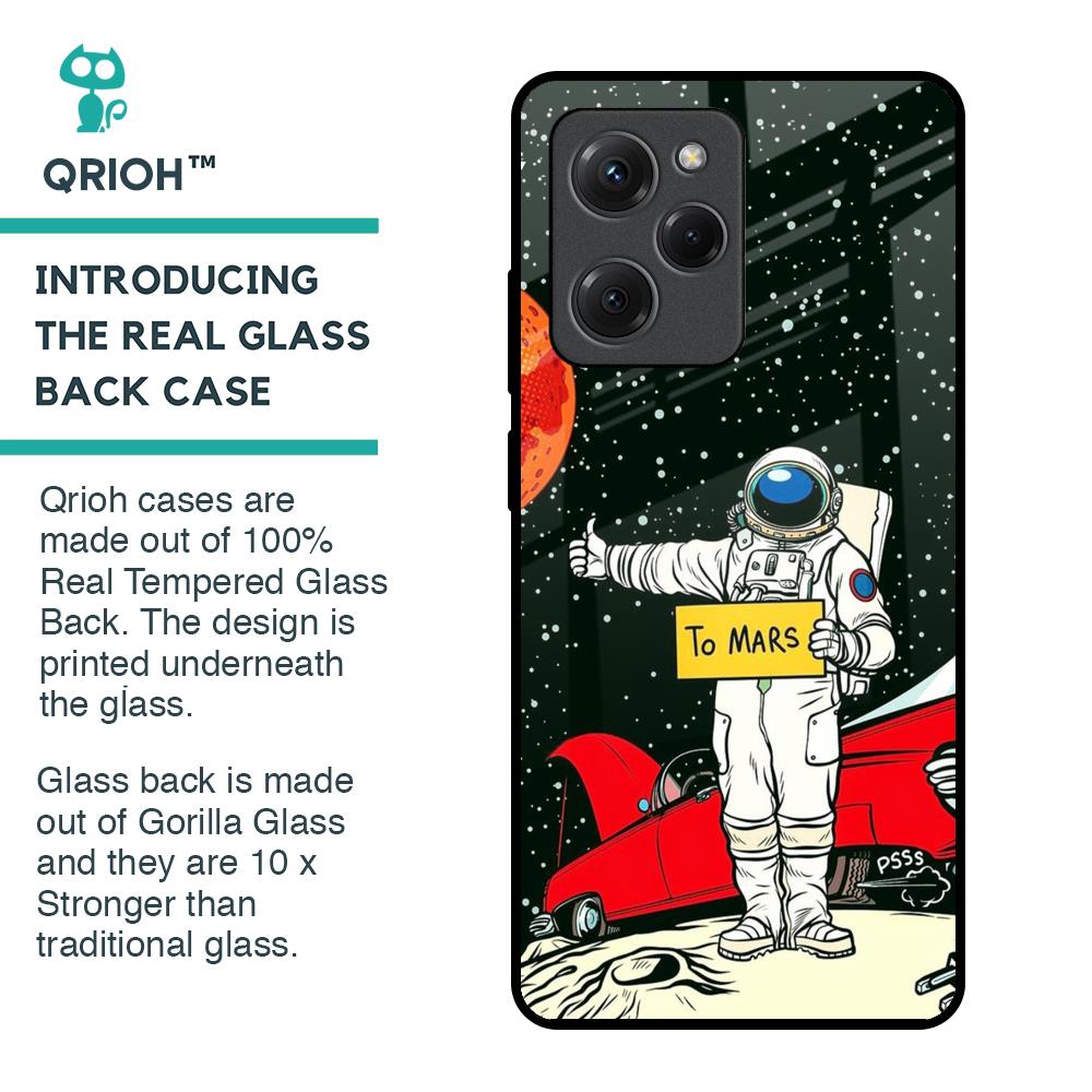 Astronaut on Mars Glass Case for Poco X5 Pro 5G
