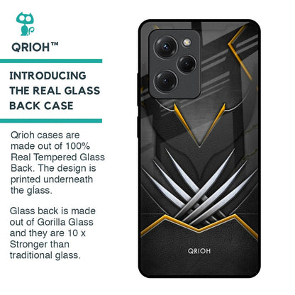 Black Warrior Glass Case for Poco X5 Pro 5G