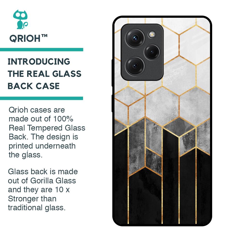 Tricolor Pattern Glass Case for Poco X5 Pro 5G