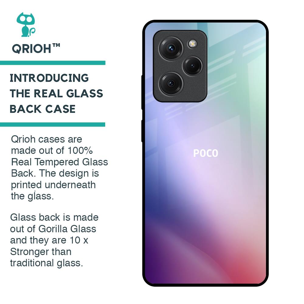 Abstract Holographic Glass Case for Poco X5 Pro 5G
