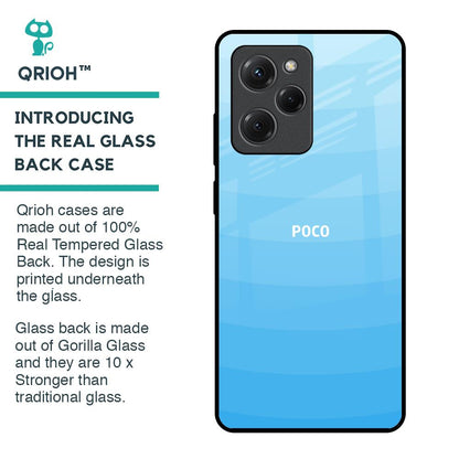 Wavy Blue Pattern Glass Case for Poco X5 Pro 5G