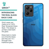 Blue Wave Abstract Glass Case for Poco X5 Pro 5G