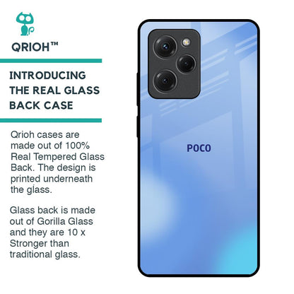 Vibrant Blue Texture Glass Case for Poco X5 Pro 5G