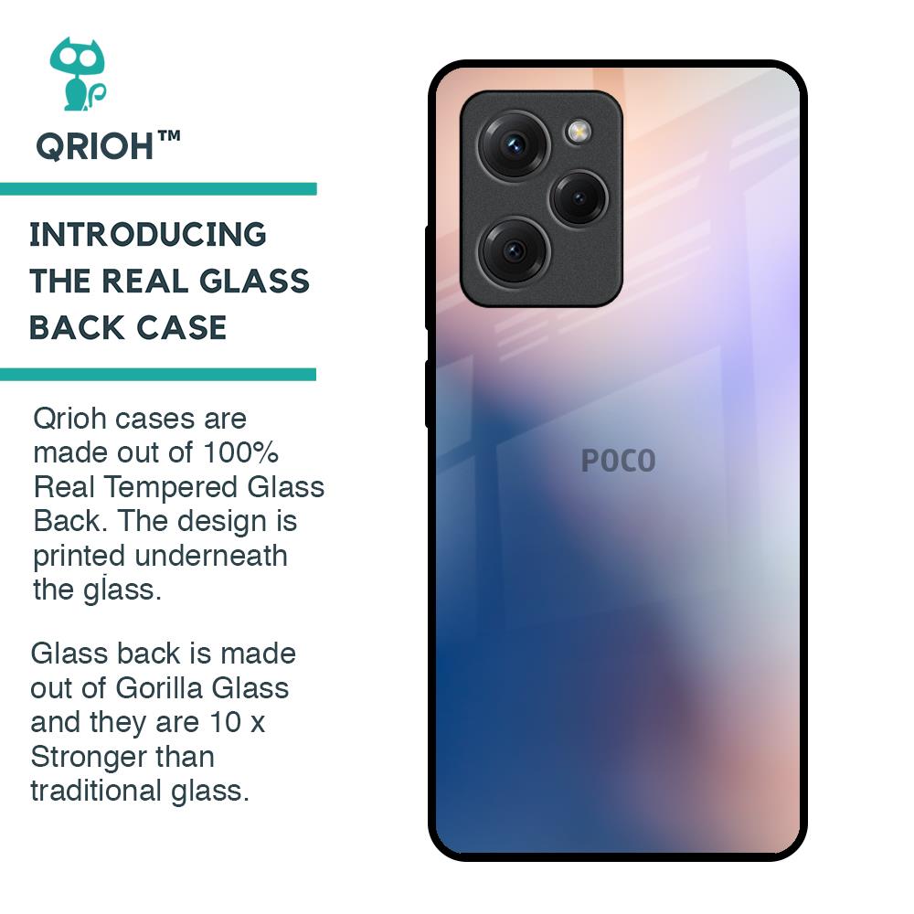 Blue Mauve Gradient Glass Case for Poco X5 Pro 5G